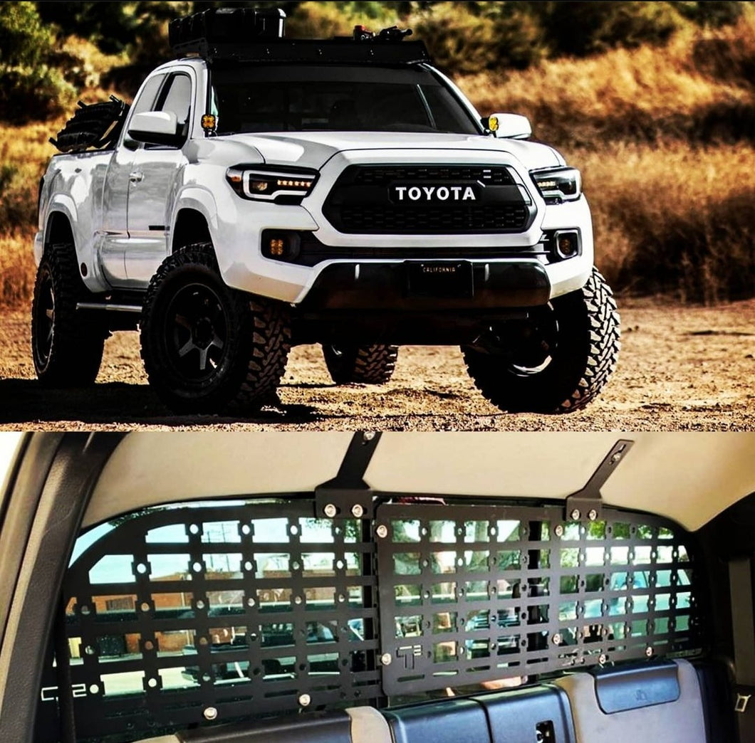2ND & 3RD (2005-2023) GEN TOYOTA TACOMA ACCESS CAB REAR GLASS MOLLE - MODULAR STORAGE PANELS (MSP) - FREE SHIPPING